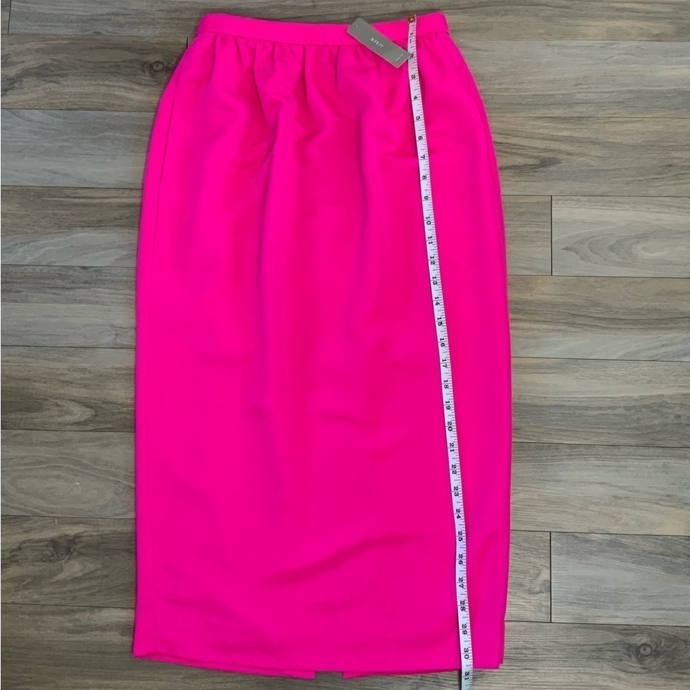 J. Crew Long Pencil Skirt Hot Pink/Neon Fuchsia New With Tags - Picture 8 of 9